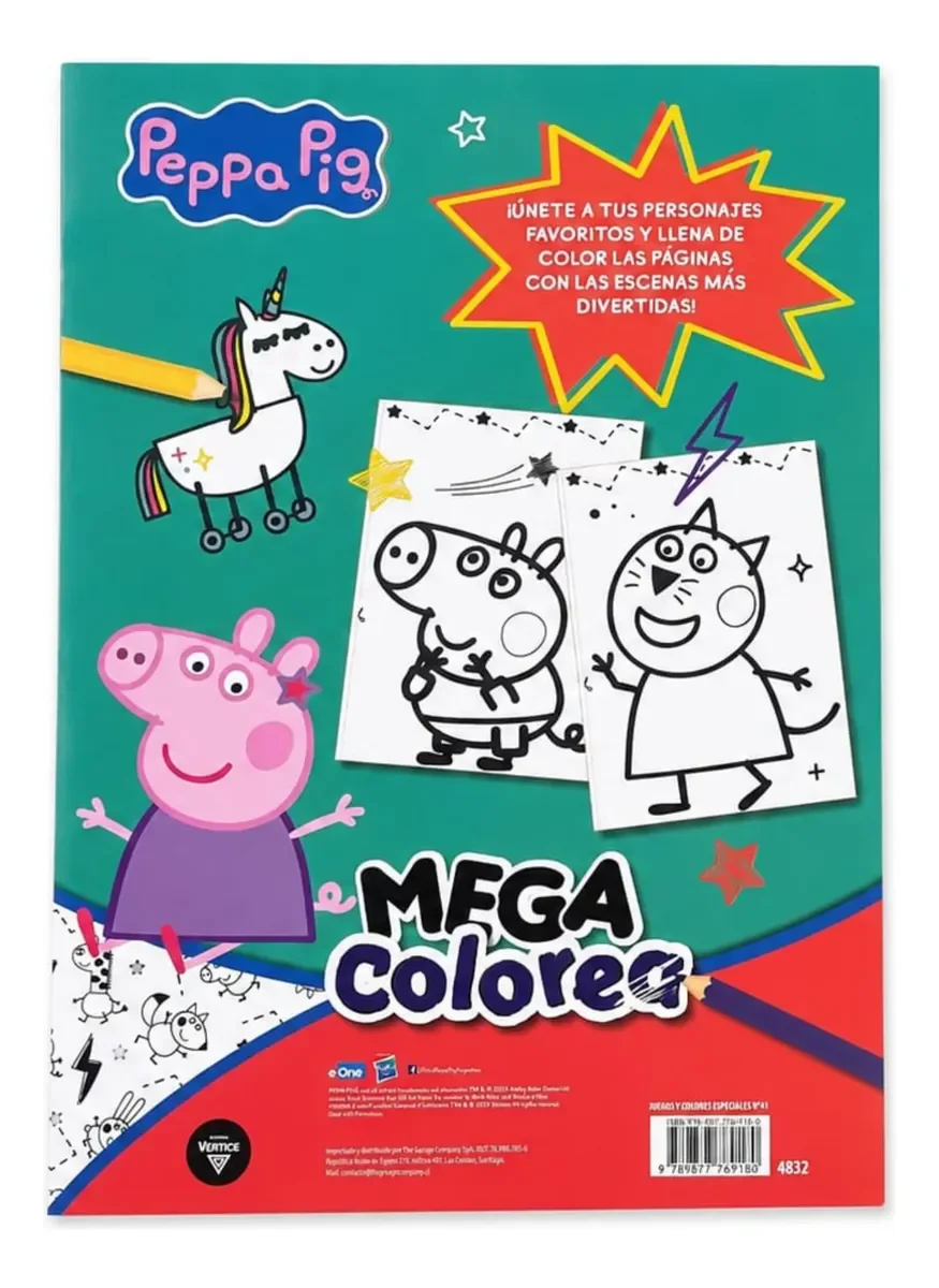 Libro para Colorear Peppa Pig Mega Colorea Gigante, otra vista
